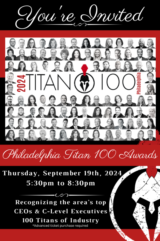 2024 Philadelphia Titan 100 Awards Invite